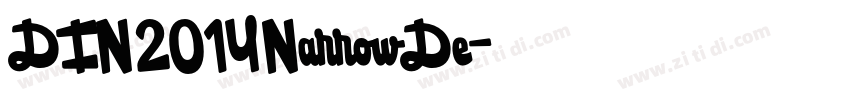 DIN2014 NarrowDe字体转换